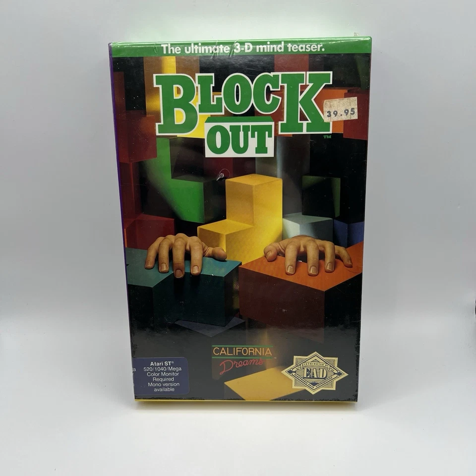 RARE Block Out / Blockout by California Dreams for Atari ST - NEW NOS NTSC - Image 1 of 4