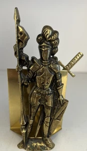 VTG Peerage Brass Medieval Crusader Knight Letter Holder W/ Opener Figurine HTF - Picture 1 of 11