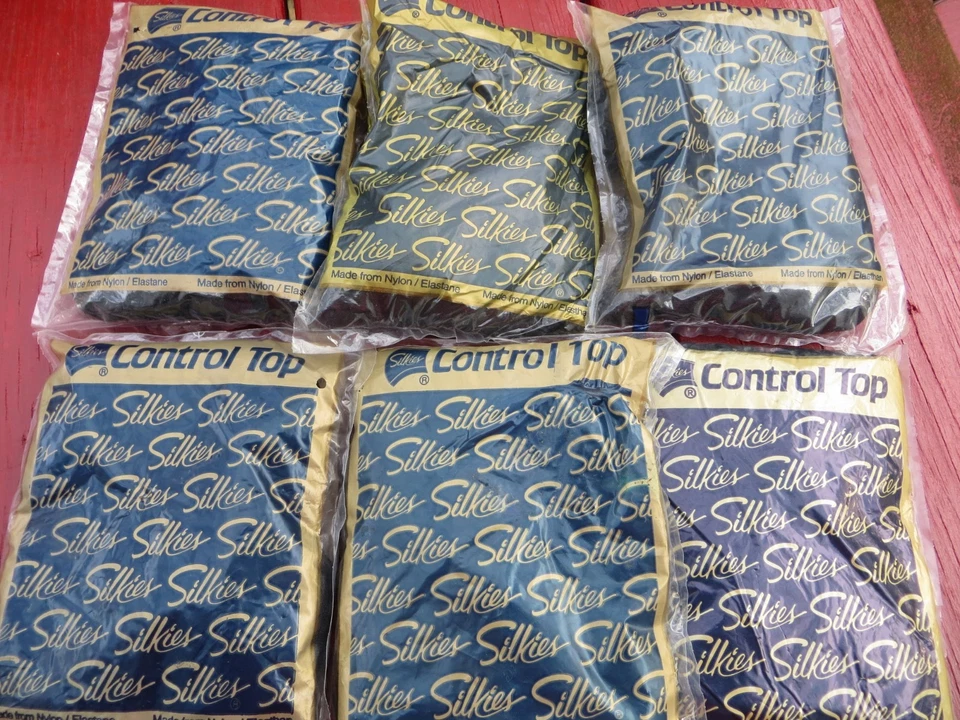 Silkies Queen/X-Large Jet Black Control Top Pantyhose/ Tights (070508) each