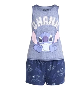 Disney Stitch Women's Pajama Set with T-Shirt withoutSleeves and Shorts, 2XL - Picture 1 of 5
