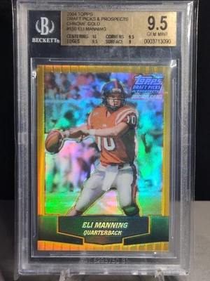 Topps Draft Picks & Prospects 2004 Eli Manning radiocontrol refractor cromado dorado BGS 9,5 Foto 1 de 2