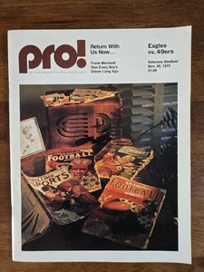 Libro de programa vintage 1975 PRO NFL Philadelphia Eagles V San Francisco 49ers - Imagen 1 de 21