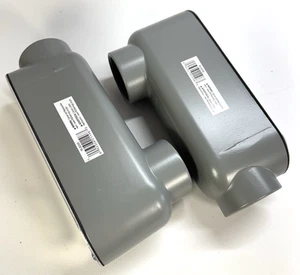 *2PK* Hubbell Taymac RLB200 2" Rigid LB-Type Conduit Body Assembly Threaded - Picture 1 of 5