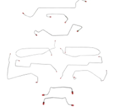 Kit completo de línea de freno trasero para Ford Focus LX 2000-2004 - CBK0209SS-CPP Foto 1 de 3