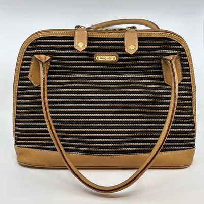 Eric Javits New York Women’s Large Bag Black Tan Woven Leather Accent Tote - Image 1 of 4