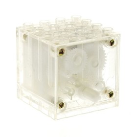 1x Lego Technic Wind Up Motor 4x4x3 Transparent White Gear Axle 4093 45721c01