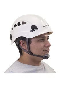 JORESTECH ABS Work-at-Height and Rescue Hard Hat Slotted Ventilated Helmet white - Picture 1 of 5
