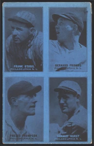 1929-30 FOUR-ON-ONE EXHIBIT FRIBERG, HURST, LEFTY O'DOUL, THOMPSON BEST QUALITY! - Picture 1 of 2