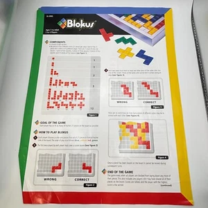 Blokus XL Instructions Only 2005 Replacement Pieces Parts Rules - Picture 1 of 1