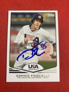 2011 USA Baseball Dominic Ficociello #5 Auto Signed Autograph 