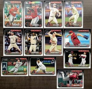 2024 DIAMONDBACKS 40 Card Lot w/ TOPPS TEAM SET 27 CURRENT Players + LOVULLO - Picture 1 of 2