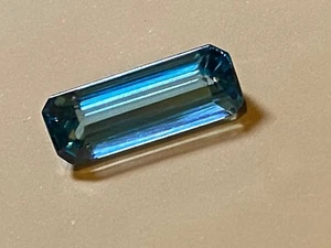 4.50ct Loose Intense Blue Natural Tourmaline - Indicolite, Baguette Cut. - Picture 1 of 6