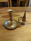 Vintage Brass Adjustable Wee Willie Winky Chamber/ Candle Stick & Snuffer