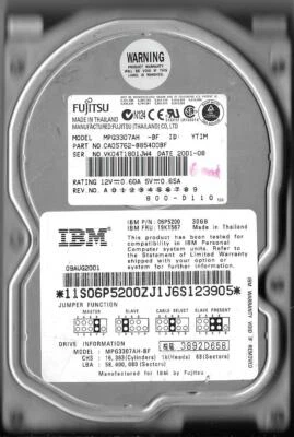 Fujitsu MPG3307AH 30GB IDE Hard Drive P/N: CA05762-B85400BF - Image 1 of 2