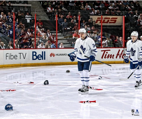Auston Matthews Toronto Maple Leafs Unsigned NHL Debut Photograph Cover