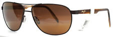 MAUI JIM Castles MJ728-01M Matte Chocolate Mens Aviator Polarized Sunglasses