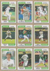 2023 Topps Heritage OAKLAND ATHLETICS Base Team Set of (9) Laureano Irvin - Picture 1 of 1