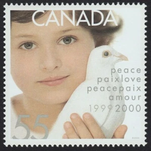 qq. CHILD and DOVE = Bird of Peace = Millennium stamp  Canada 1999 #1813 MNH - Bild 1 von 1