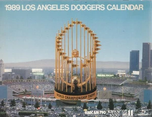 CALENDARIO DE LOS ANGELES DODGERS 1989 CONMEMORANDO SU VICTORIA EN LA SERIE MUNDIAL - Imagen 1 de 3