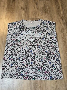 Juicy Couture Sleeveless Love Colorful Animal Print Muscle Top Women’s Size XL - Picture 1 of 6