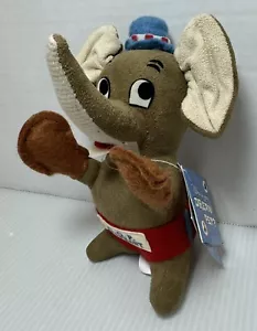New Dakin Dream Pets Suede GOP Republican Elephant Plush 2004 Vintage w/ Tags - Picture 1 of 10