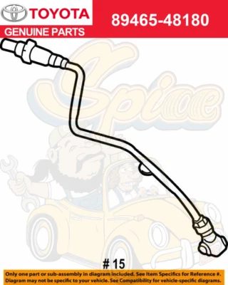 Toyota Original 2003-2007 Highlander SENSOR OXÍGENO NO.2 89465-48180 Foto 1 de 2