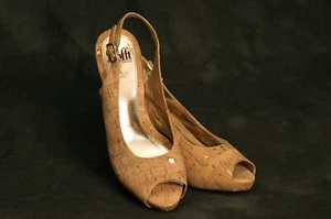 Sofft Cork Slingback Heels Size 8M Women's Shoes Very Sexy - Picture 1 of 6