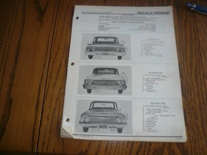 1961 62 63 Chevrolet Motor's Car Crash Book Pages - Vintage - Bild 1 von 4