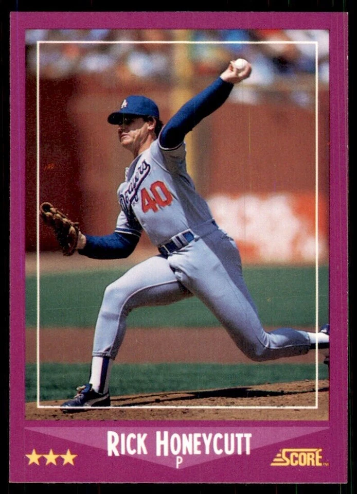 1988 Score Rick Honeycutt Baseball Cards #87 - Image 1 of 2