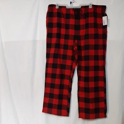 NUEVO Pantalones para dormir de franela para hombre Sonoma Goods For Life, cuadros rojos, talla XL altos Foto 1 de 2