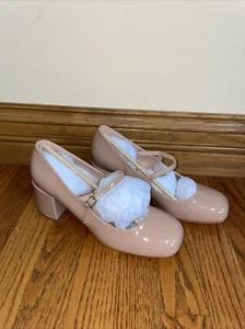 Journee Collection Womens 7.5 Wide Okenna Pumps Square Toe Mary Jane Nude - Picture 1 of 6