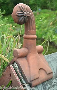 Viktorianisches dekoratives Steindach Finish 90° abgewinkelter Gratfliese ""Somerset"" 46cmH - Bild 1 von 4