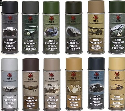 MFH BW Army Army Spray Paint Paint Spray Military Paint 400ml Matt Can Spray Can - Image 1 of 2