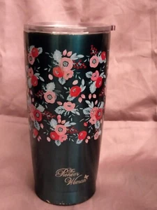 Pioneer Woman Stainless Steel Tumbler with Lid Blue Floral Travel Mug - Picture 1 of 3