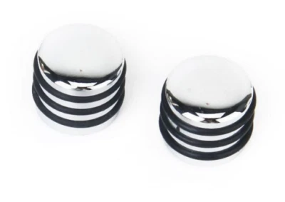 NUOVI 2 Pulsanti In Metallo Argento Design - Assi Di 6Mm - Per Chitarra - Immagine 1 di 2