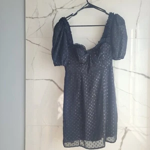 NWT Forever 21 Glitter Puff Sleeve Dress - Picture 1 of 5