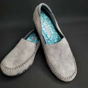Skechers Women's Size US 10 Relaxed FIT Air-Cooled MEMORY FOAM Gray Slip Ons - Picture 1 of 12