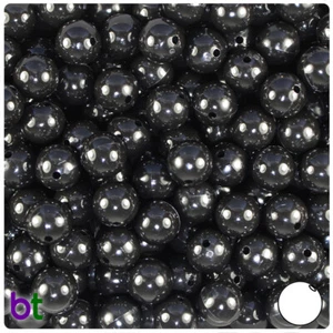 BeadTin Opaque 10mm Round Plastic Beads (150pcs) - Color choice - Picture 1 of 4