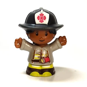 Little People African American Fire Fighter Girl Ponytail Fireman Fisher-Price - Picture 1 of 7