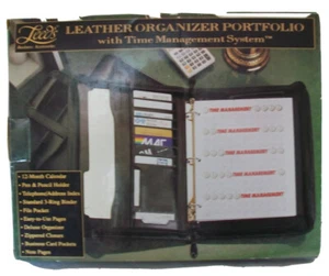 ⭐️LEEDS Leather Organizer Portfolio W/ Time Management System⭐️ - Picture 1 of 10
