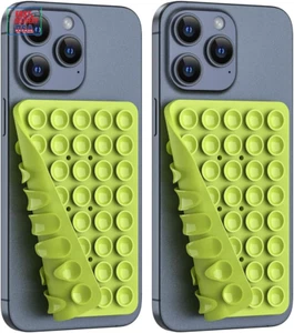 2PACK Silicone Double Sided Suction Phone Case Mount, Detachable Hands Free & St - Picture 1 of 12