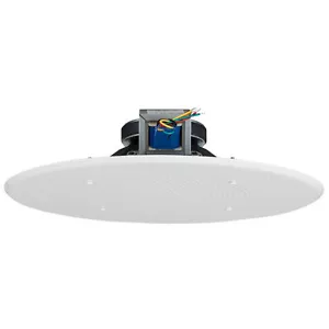 8" Ceiling Speaker with 70V Transformer and White Grill for Background Music and - Picture 1 of 3