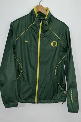 Nike Oregon Ducks Storm Fit Full Zip Green Windbreaker Women's M Golf Track Cover