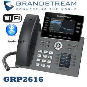 Grandstream GRP2616 6-Line 6 SIP Office IP Phone Bluetooth WiFi + Power Supply - Picture 1 of 6