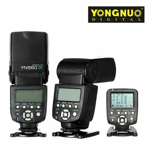Yongnuo YN560TXII LCD Wireless Flash Controller+2pcs YN560 IV Flash For Canon - Picture 1 of 12