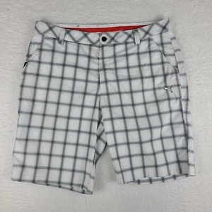 Puma Shorts Mens 38 Black White Check 11" Inseam Casual Chino Performance Golf - Picture 1 of 13