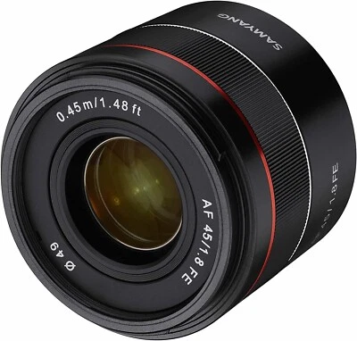 SAMYANG 885922  AF 45mm F1.8 FE Single Focal Length Standard Lens for Sony aE - Image 1 of 4