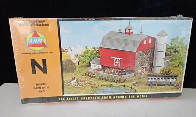 NEW Sealed MINIKITS AHM N Gauge Building Structure - BARN WITH SILO N-5893 - Image 1 of 3