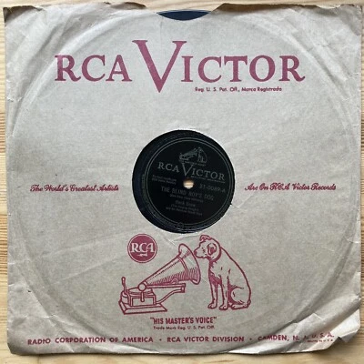 HANK SNOW 78 BLIND BOY’S DOG / ANNIVERSARY OF MY BROKEN HEART NM RCA 1949 10” - Image 1 of 4