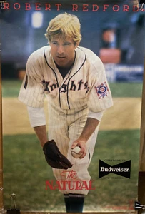 Vintage 1984 Robert Redford THE NATURAL Original Tristar Budweiser Promo Poster - Bild 1 von 7